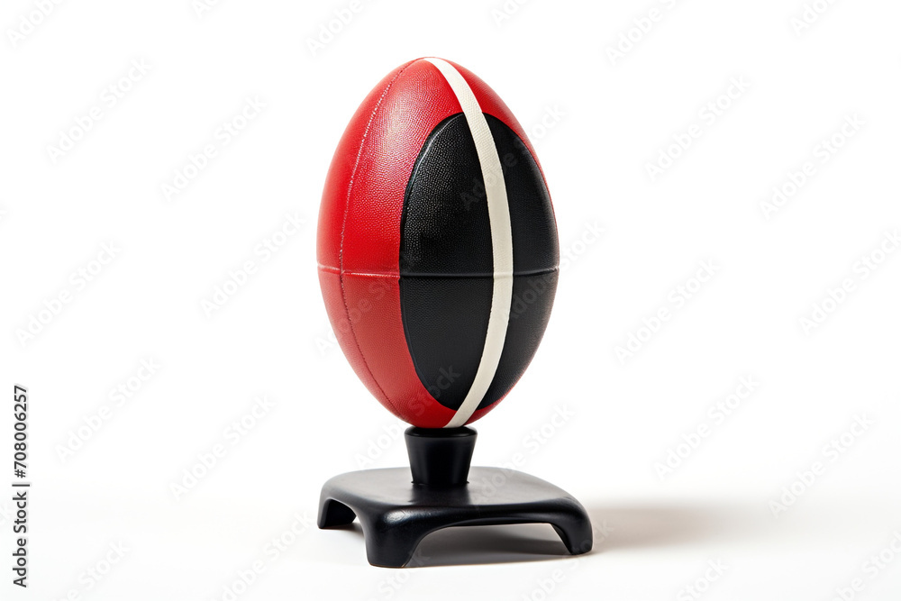 Rugby kicking tee isolated on white background created with Generative Ai Rugby kicking tee isolated on white background created with Generative Ai