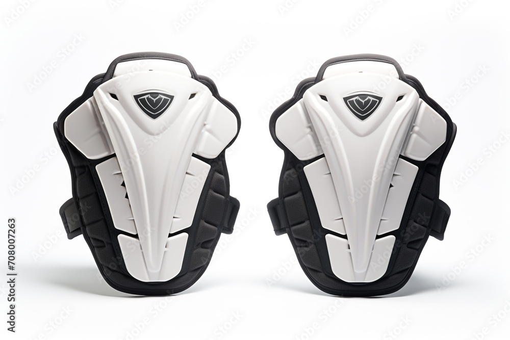 Rugby shoulder pads isolated on white background created with Generative Ai Rugby shoulder pads isolated on white background created with Generative Ai