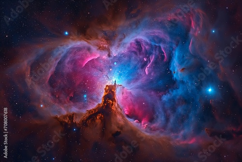 closeup large star formation sky vibrant nebula super cool rocket attribution interconnected human gemini twins young crown fire gods creation