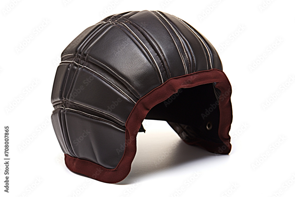 Rugby scrum cap isolated on white background created with Generative Ai Rugby scrum cap isolated on white background created with Generative Ai