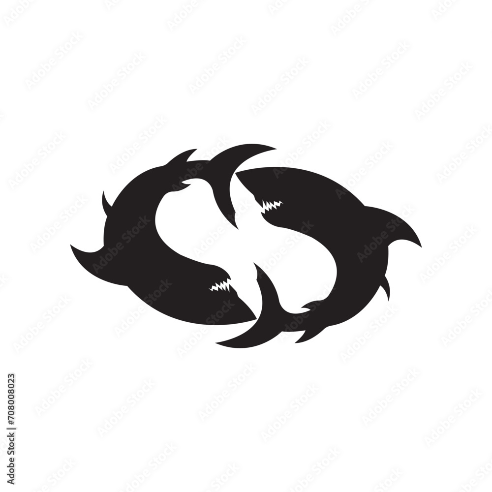 Shark logo icon,design vector illustration Shark logo icon,design vector illustration