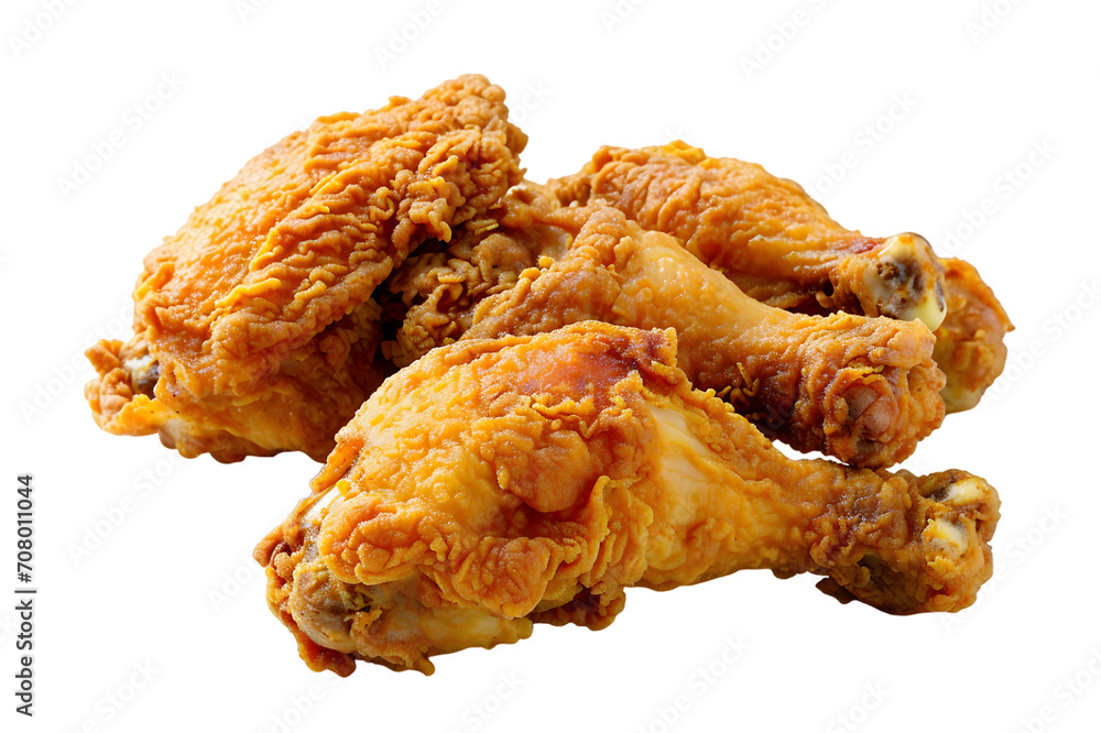 Crispy and delicious fried chicken nuggets isolated on transparent background Crispy and delicious fried chicken nuggets isolated on transparent background