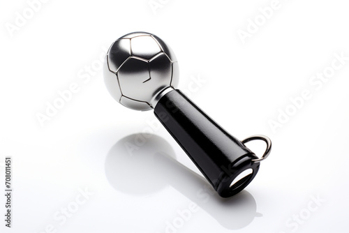 Soccer referee whistle isolated on white background created with Generative Ai