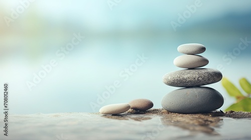 stack of stones on the beach