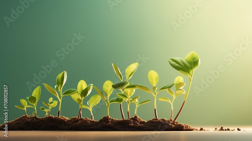 A growing tree emerging from a pile of soil.