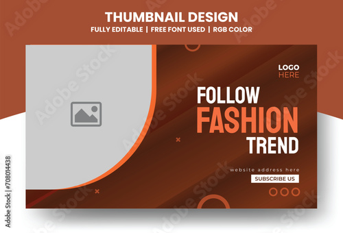 Vector thumbnail template for fashion trend