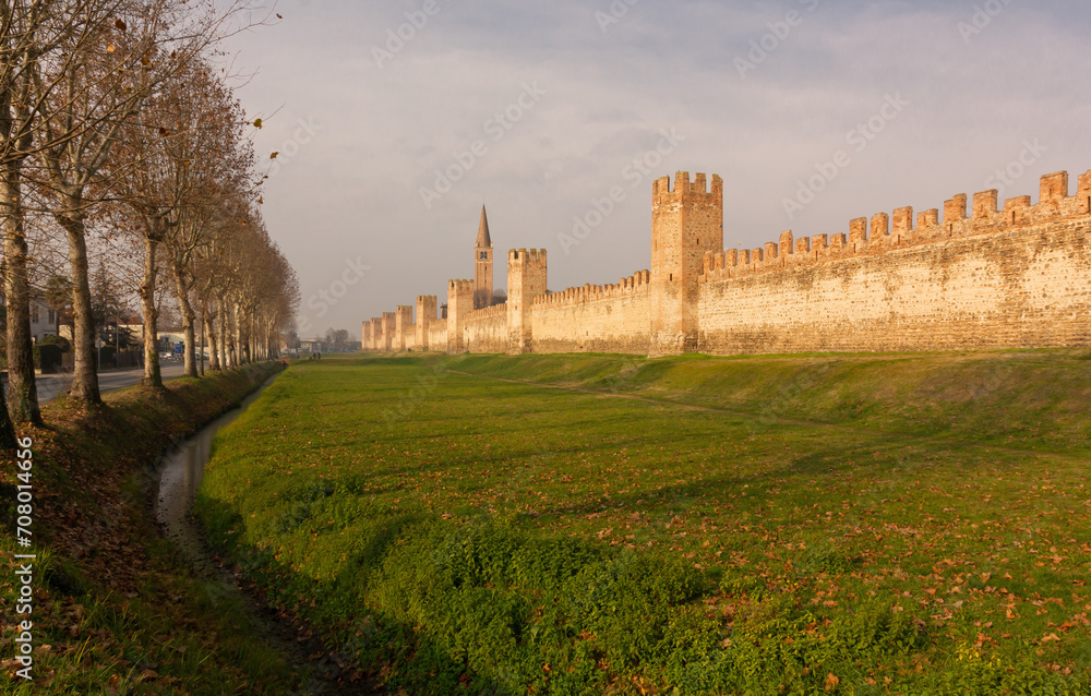 Medieval walls of Montagnana, Italy, amongst the best preserved in Europe
