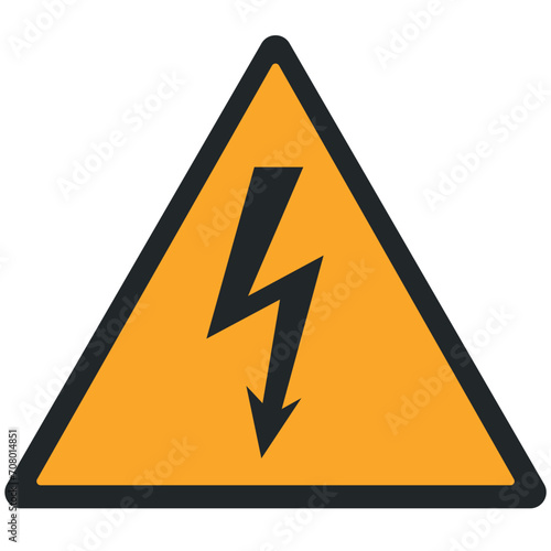 WARNING PICTOGRAM, ELECTRICAL RISK ISO 7010 - W012