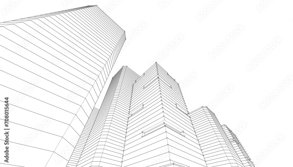 abstract architecture vector 3d illustration abstract architecture vector 3d illustration