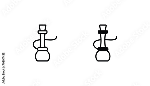 Hookah icon design with white background stock illustration