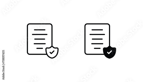 Secure Agreements icon design with white background stock illustration