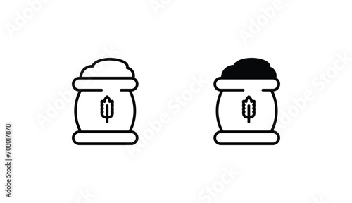 Flour icon design with white background stock illustration
