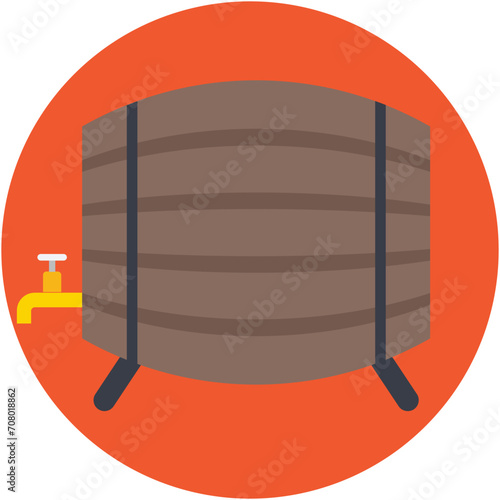 Beer Barrel Vector Icon