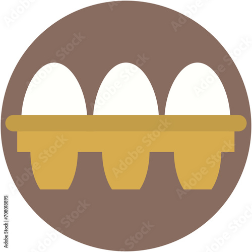 Eggs Tray Vector Icon