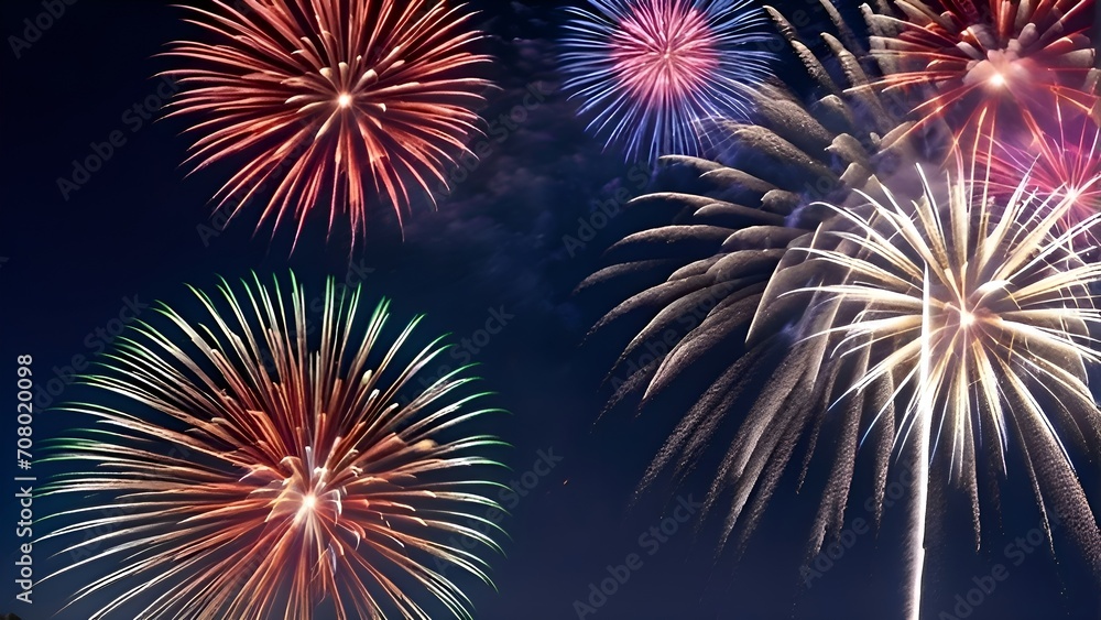 Generative ai. a bunch of fireworks that are in the sky, fireworks, [ fireworks in the sky ]!!, firework, fireworks in background, istock, pyrotechnics, fireworks in the background