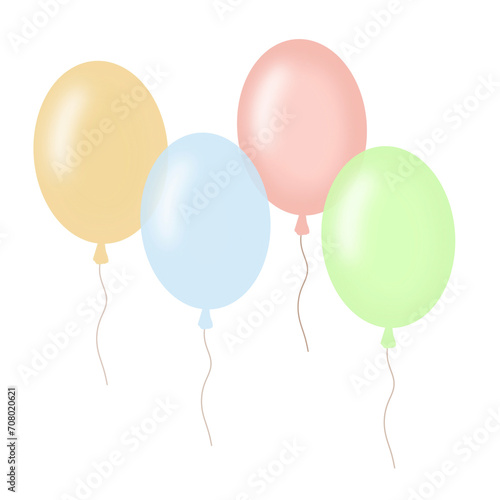 Colorful balloons illustration  party balloons  festive 