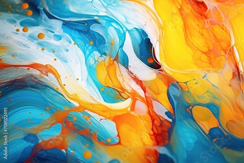 Background of colorful liquid paints