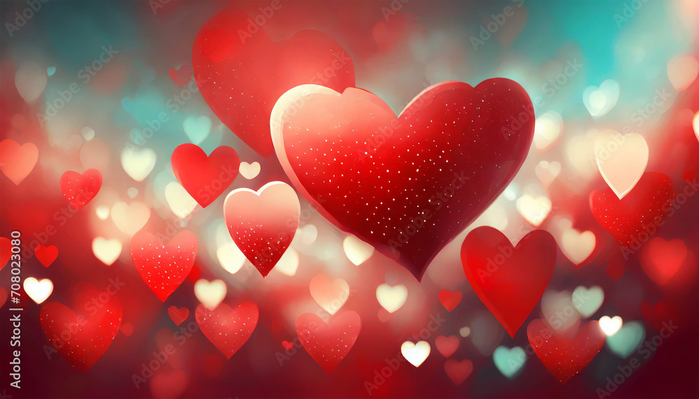 Soft Focus Hearts: Background for Valentine's Day