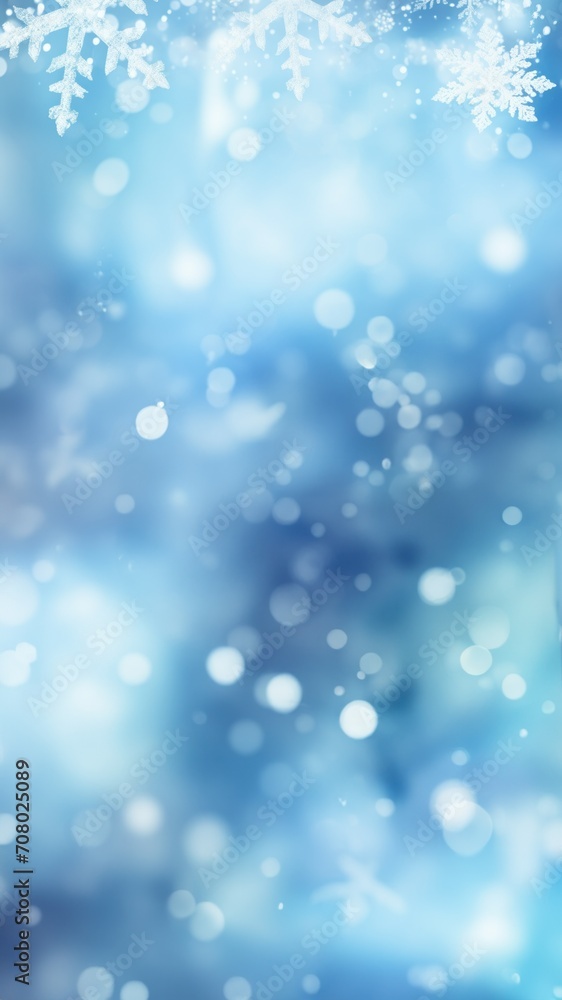 Winter Wonderland: Snowflakes and Sparkling Bokeh Lights Poster or Sign with Open Empty Copy Space for Text Winter Wonderland: Snowflakes and Sparkling Bokeh Lights Poster or Sign with Open Empty Copy Space for Text