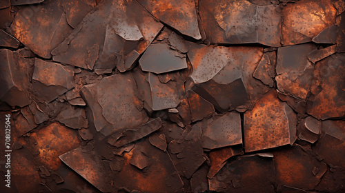 fondo con textura de piedra ferrosa de color marron oxido y negro © VicPhoto