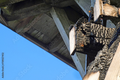 close-up from eggetower after arson attack photo