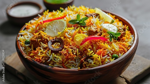 Set of Chicken Biryani Spicy Indian Malabar

