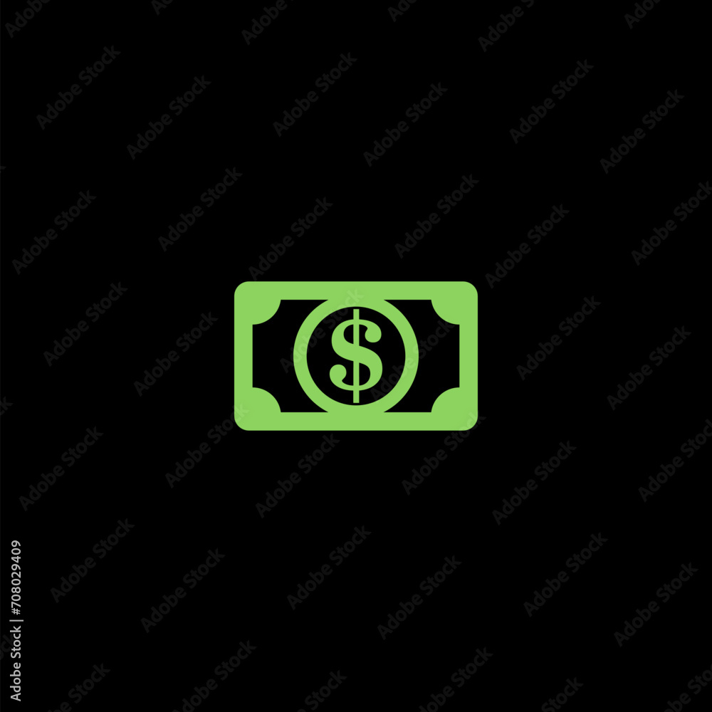 Obraz premium Money icon. Dollar Money icon isolated on black background