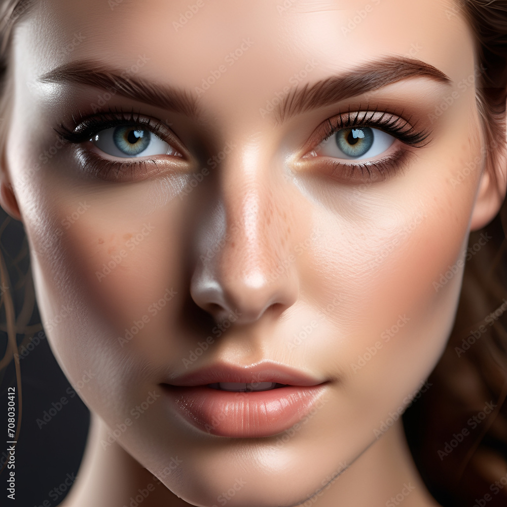 The portrait should convey a sense of natural beauty and emotion, paying attention to subtle details such as freckles, pores and fine lines The portrait should convey a sense of natural beauty and emotion, paying attention to subtle details such as freckles, pores and fine lines