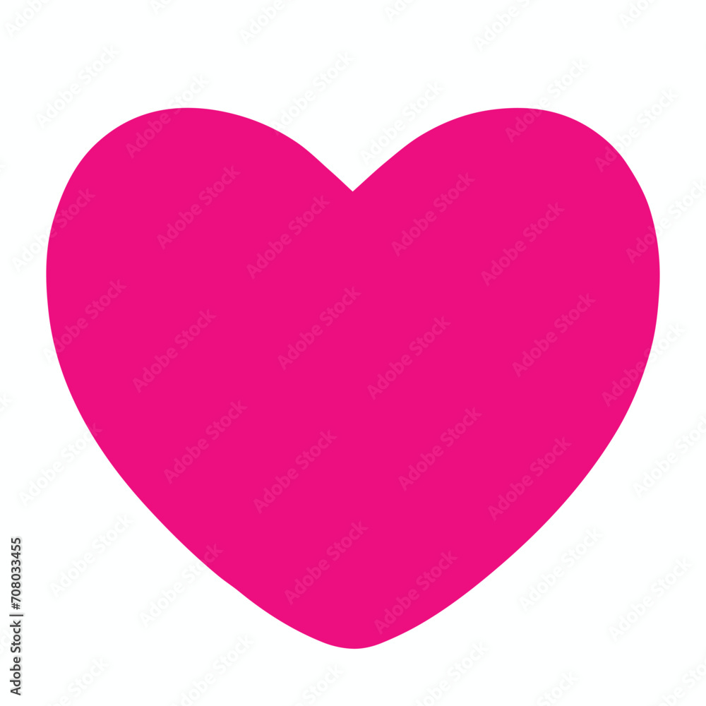 pink heart isolated on white