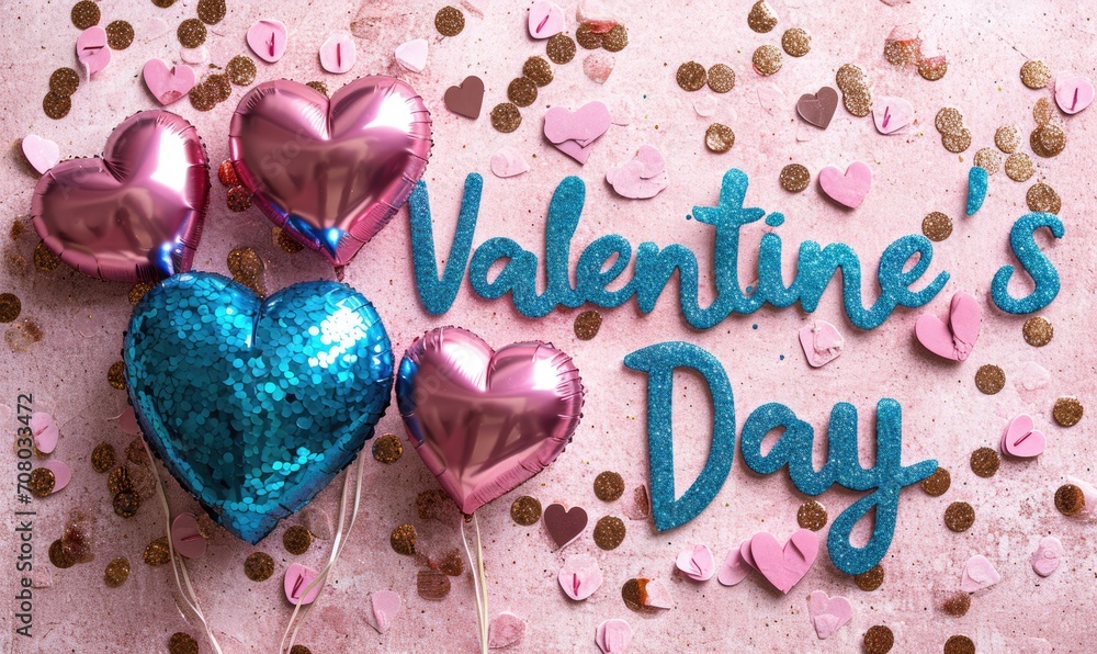 Fototapeta premium Romantic holiday background for Valentine's Day