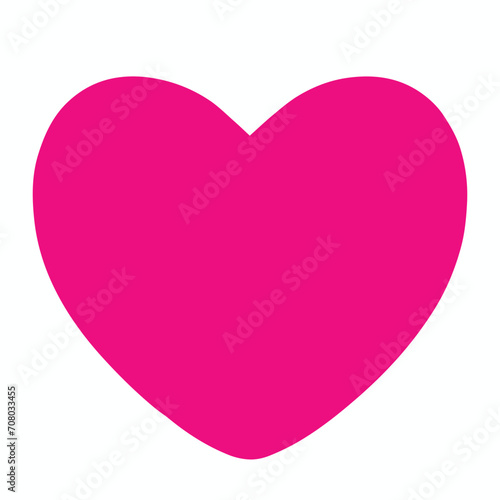 pink heart isolated on white