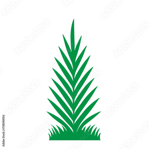 tree and bushes vector