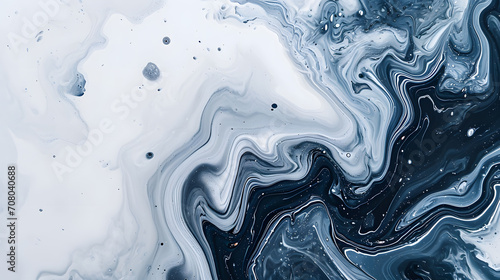 Luxury abstract fluid art painting background alcohol ink technique black and white