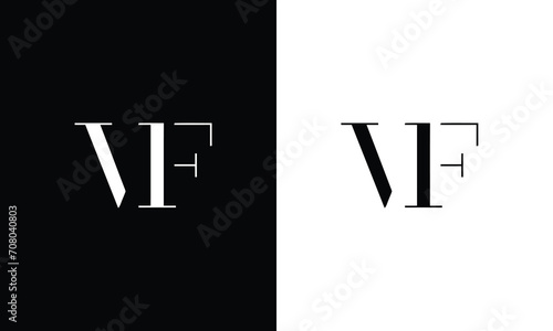 MF VF logo design template vector illustration photo