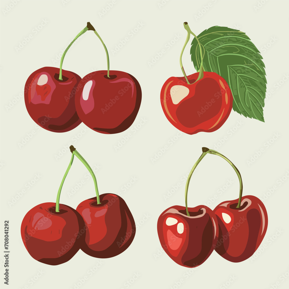 set of cherries set of cherries