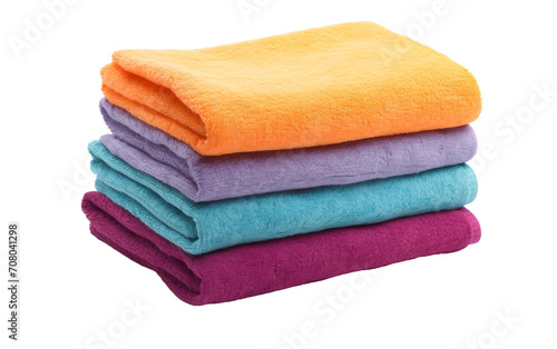 Isolated Cloth Hand Towels Isolated on Transparent Background PNG.