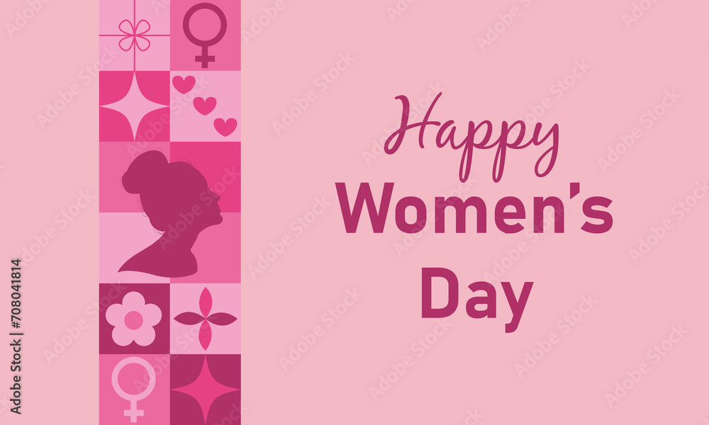 International Womens day neo geometric abstract background. 8 march modern poster. Vector illustration International Womens day neo geometric abstract background. 8 march modern poster. Vector illustration