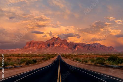 Road to the Superstition Mountains, Arizona photo