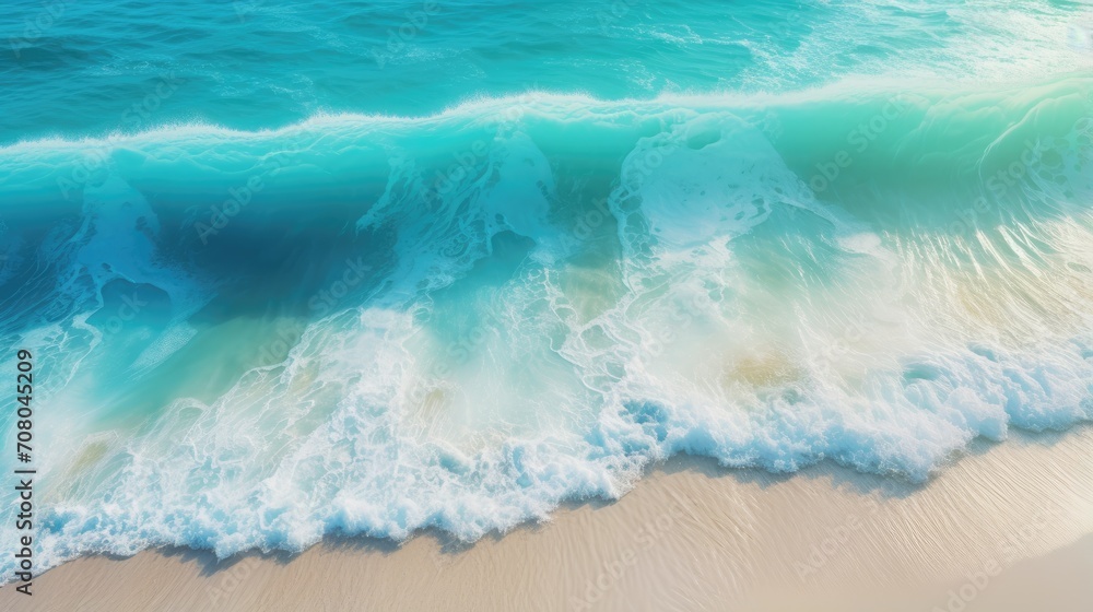 Splashing blue water ocean waves reach sandy beach. Nature background. Modern screen design. Illustration for cover, card, postcard, banner, poster, brochure or presentation. Splashing blue water ocean waves reach sandy beach. Nature background. Modern screen design. Illustration for cover, card, postcard, banner, poster, brochure or presentation.