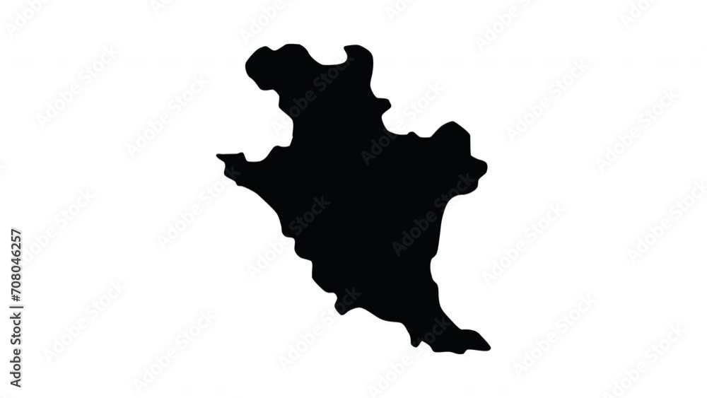 Animation forms a map of Bilaspur city in India Animation forms a map of Bilaspur city in India