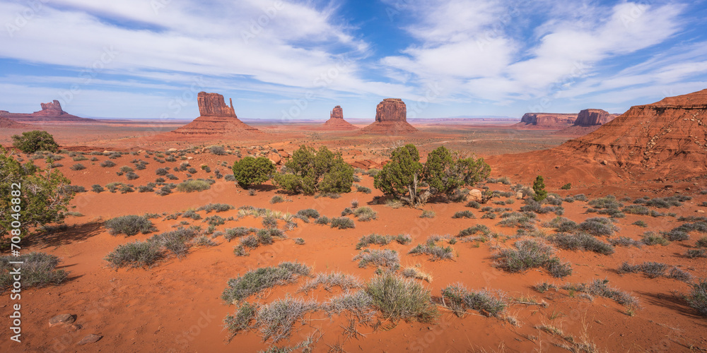 hiking in the monument valley, arizona, usa