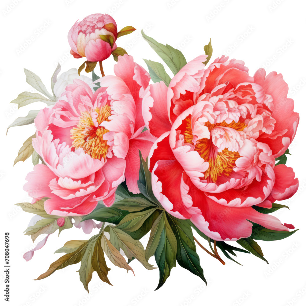  beautiful Peony bouquet in soft pink.