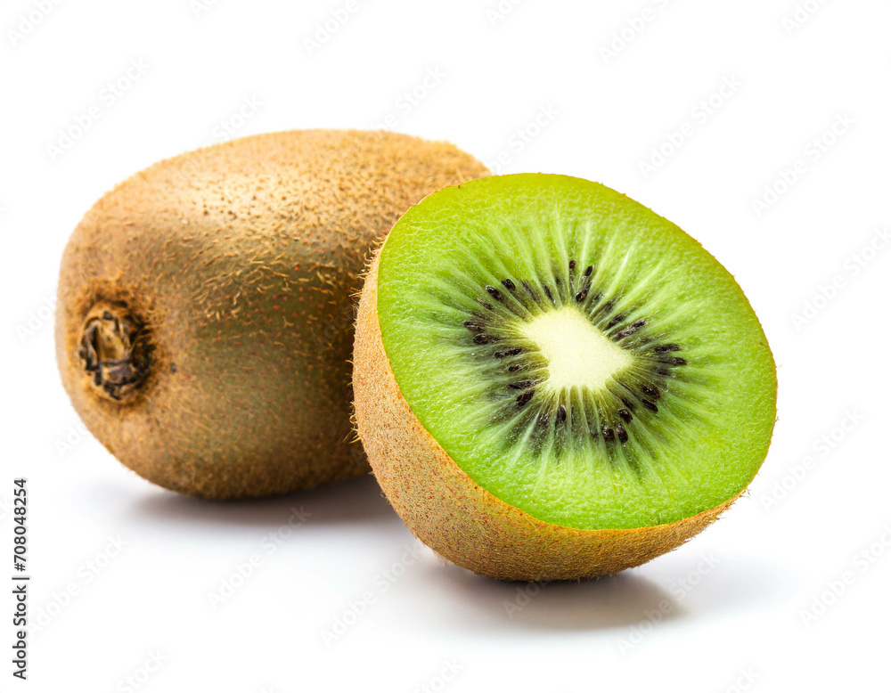 Kiwi isoliert auf weißen Hintergrund, Freisteller Kiwi isoliert auf weißen Hintergrund, Freisteller
