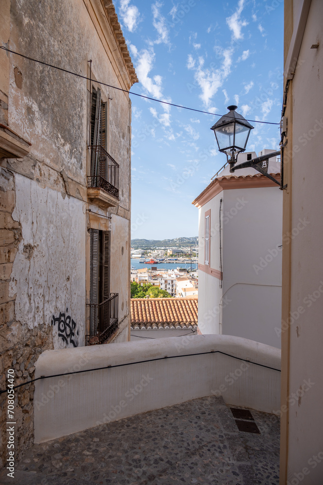 Fototapeta premium Beautiful Ibiza Town on the famous Mediterranean island of Ibiza.