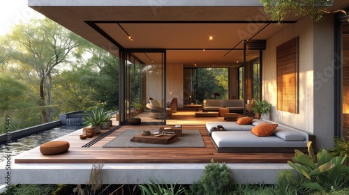 Modern Zen Balcony Design