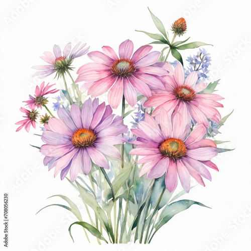 bouquet of pink asters