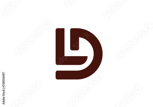 d l dl ld logo design vector symbol graphic idea creative Alphabet letter icon logo LD