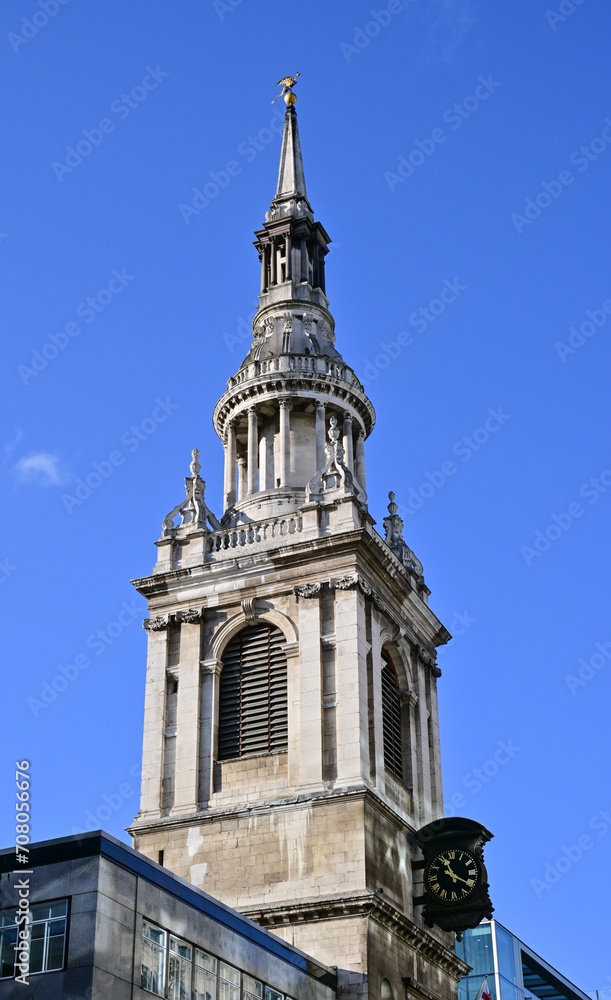 St Mary-le-Bow Church, Cheapside, London, England, UK