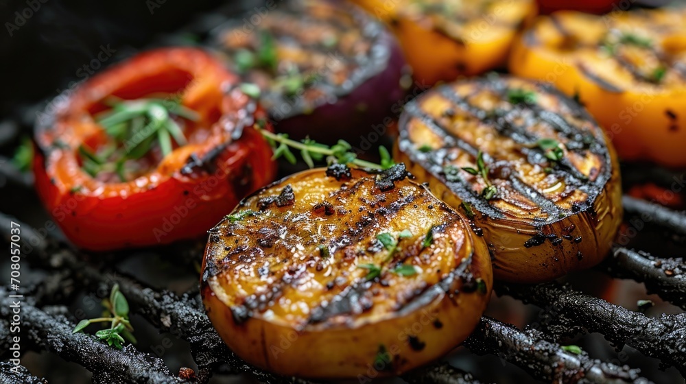 Grilled Mediterranean Vegetables Unwind: Char-Grilled Vegetables like Bell Peppers, Zucchini, Eggplant, Olive Oil Drizzle, Sunny Villa Grilled Mediterranean Vegetables Unwind: Char-Grilled Vegetables like Bell Peppers, Zucchini, Eggplant, Olive Oil Drizzle, Sunny Villa