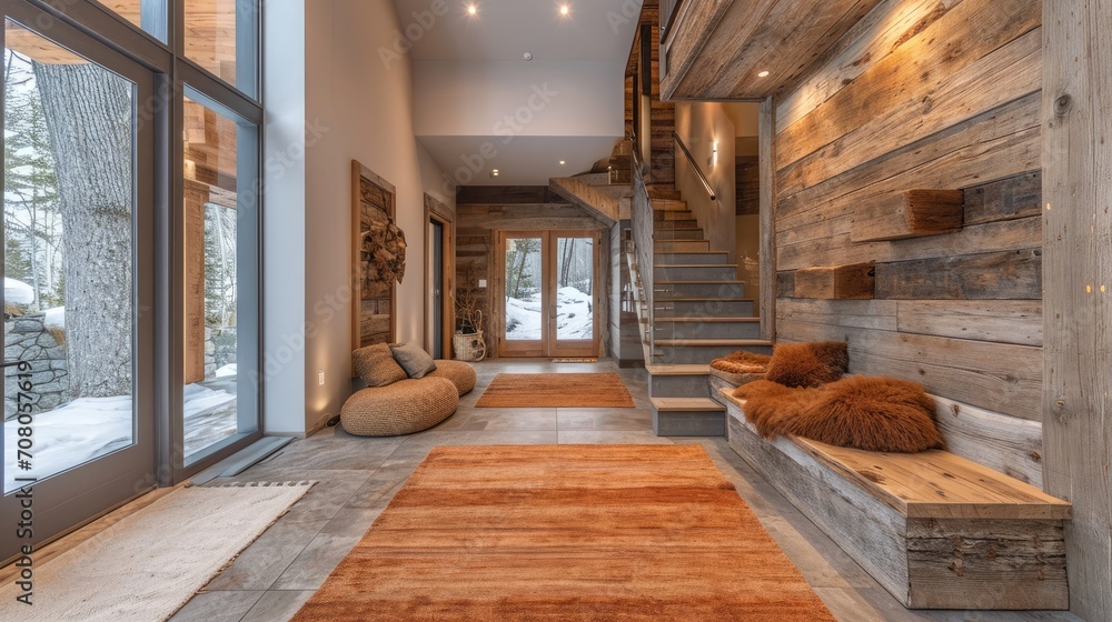 Fototapeta premium Rustic Refinement Hallway Design